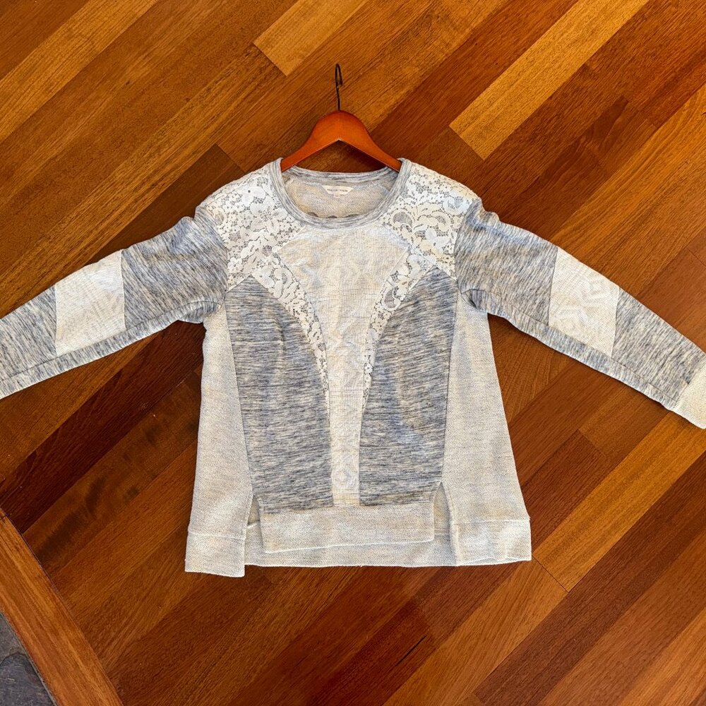 𝅺Rebecca Taylor Melange Grey Sweatshirt Size M